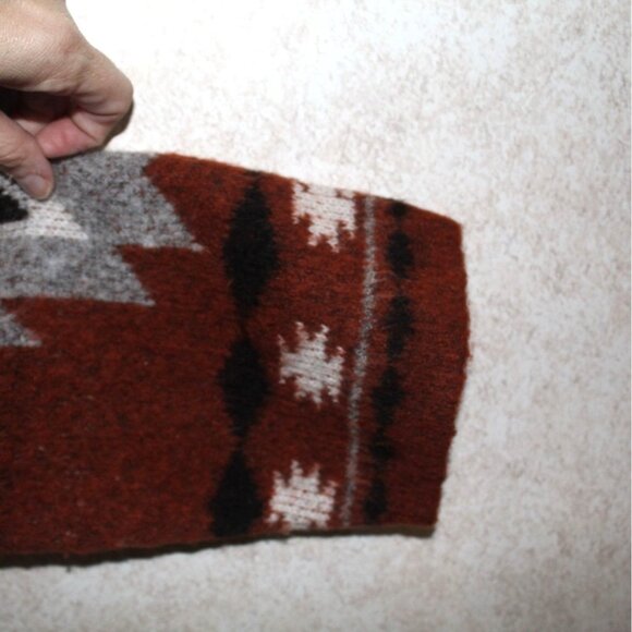 Snails & Cinnamon Aztec Print Long Oversized Warm Cardigan Pockets Size Large - Picture 10 of 16
